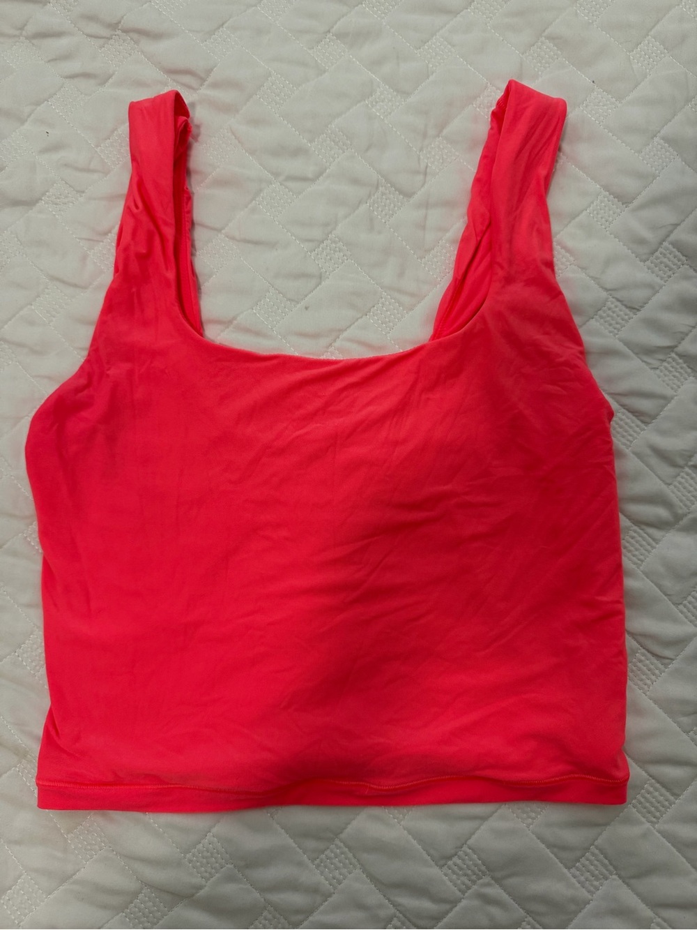 Women's Scoop Neck Tank Top - Bright Coral Pink
